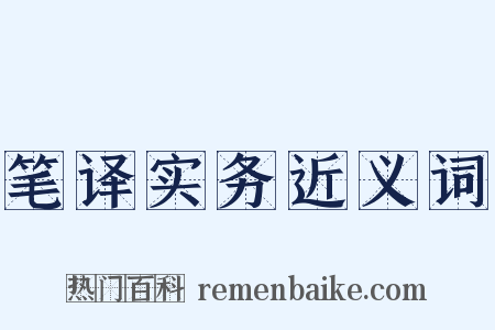 笔译实务近义词是什么意思的图片